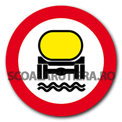Accesul interzis vehiculelor care transportă substanțe de natură să polueze apele