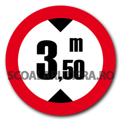 Accesul interzis vehiculelor cu înălțimea mai mare de ... m 