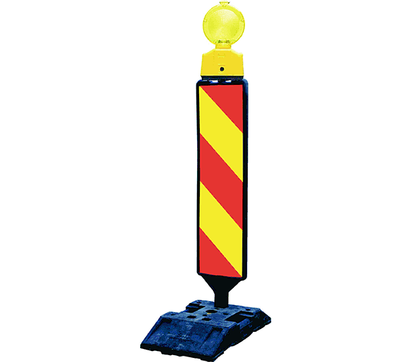 Balize cuplate cu lămpi cu lumina galbenă intermitentă