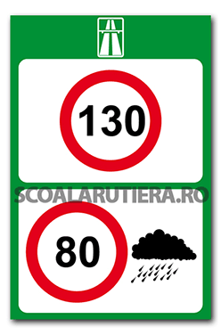 Limite maxime de viteză pe autostradă, în funcție de condițiile meteorologice