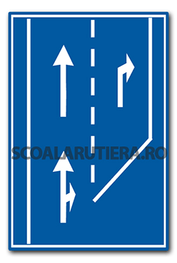 Selectarea circulației pe direcții de mers în apropierea intersecției