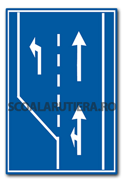 Selectarea circulației pe direcții de mers în apropierea intersecției