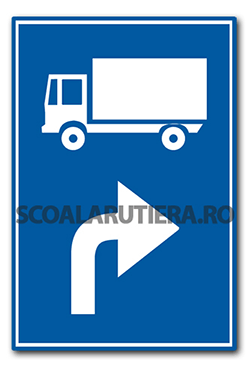 Traseu de urmat pentru anumite categorii de vehicule