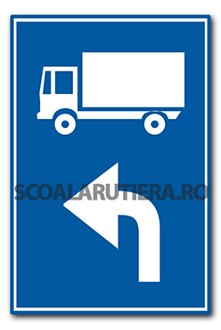 Traseu de urmat pentru anumite categorii de vehicule