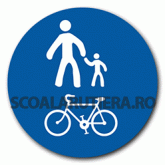 Pistă comună pentru pietoni și biciclete