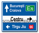 Presemnalizarea direcțiilor indicate 