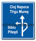 Presemnalizarea direcțiilor la o intersecție…