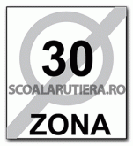 Sfârsitul zonei cu viteză limitată la 30…