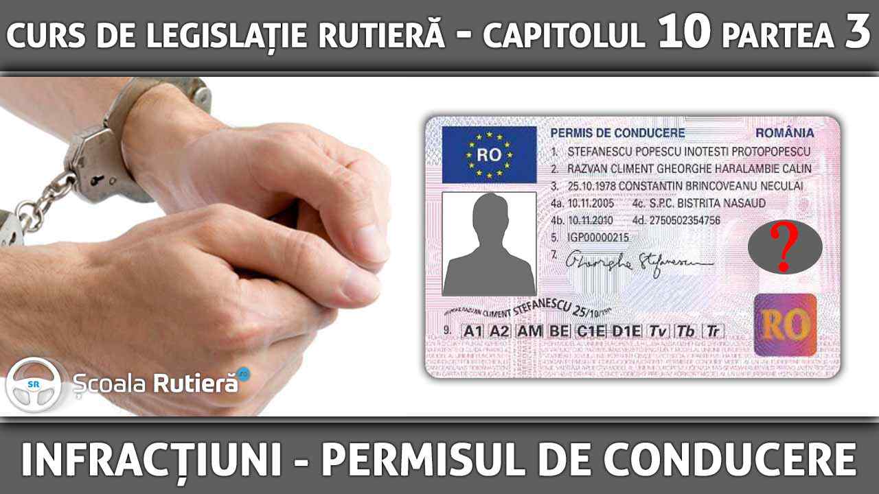 Capitolul 10 - partea 3 - Infracțiuni - Conducerea unui vehicul fără permis de conducere