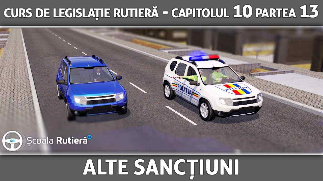 Capitolul 10 - partea 13 - Alte sancțiuni (punctele de penalizare, interdicția de a conduce pe teritoriul României și reținerea / retragerea / suspendarea / anularea permisului de conducere)