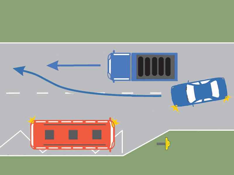 Execută corect autoturismul manevra de depășire?