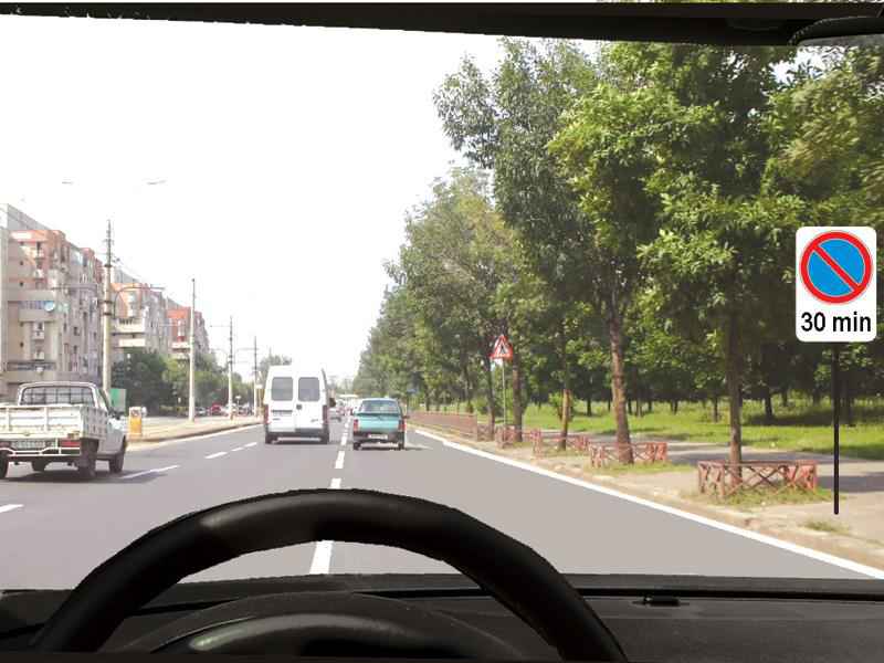 Semnificația indicatorului și a panoului adițional este: