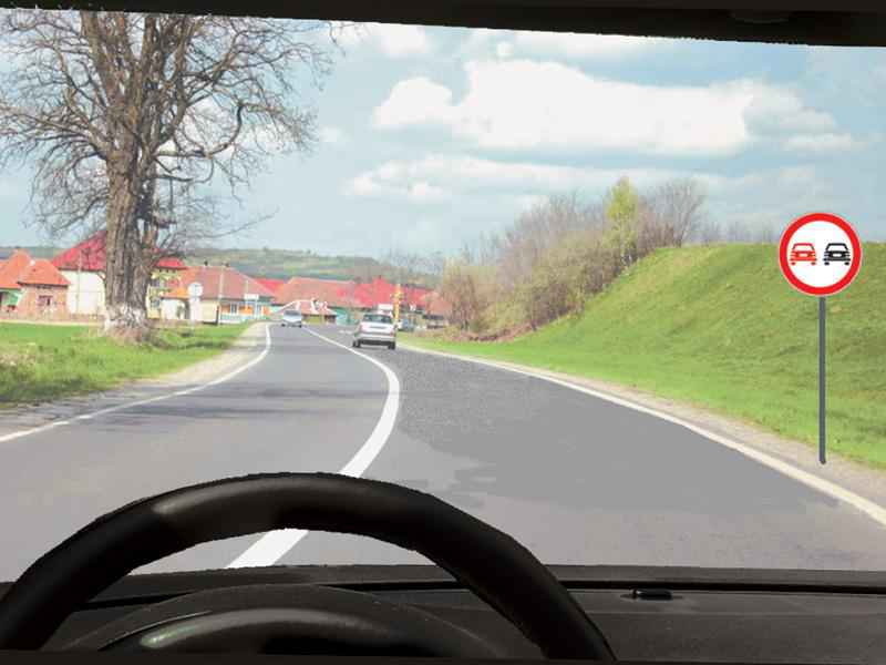 Ce vehicule aveți permisiunea de a depăși în situația dată?