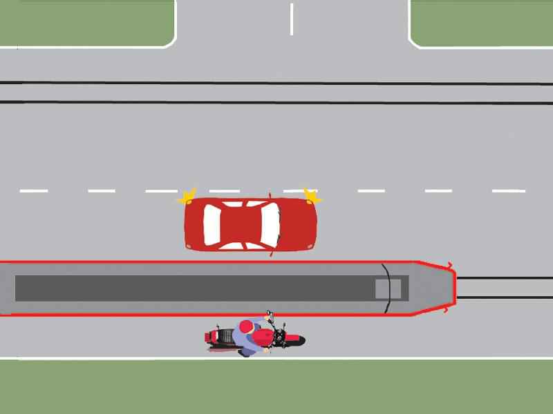 Care dintre conducătorii autovehiculelor execută corect depășirea tramvaiului aflat în mers?