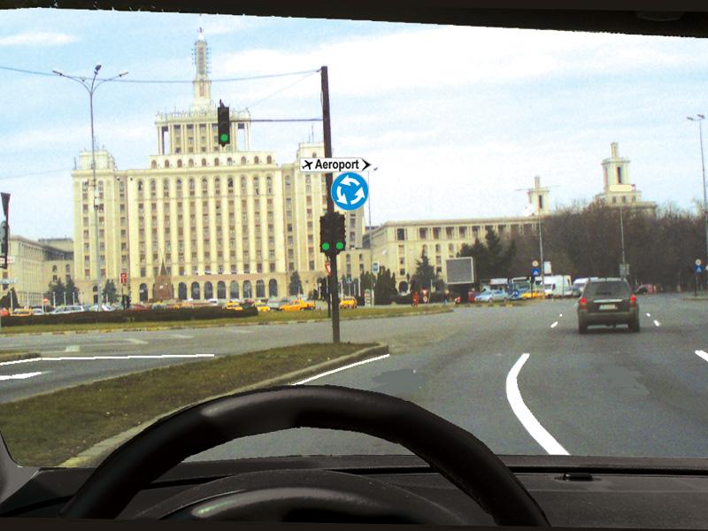 În acest sens giratoriu, sunteți încadrat corespunzător pentru: