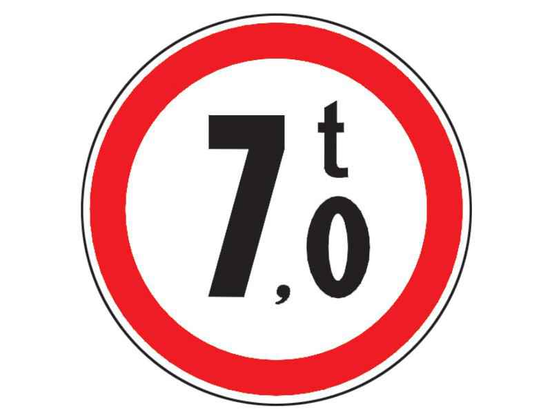 În timp ce conduceţi un autocamion, întâlniţi indicatorul alăturat. Vă puteţi continua deplasarea în acest caz?