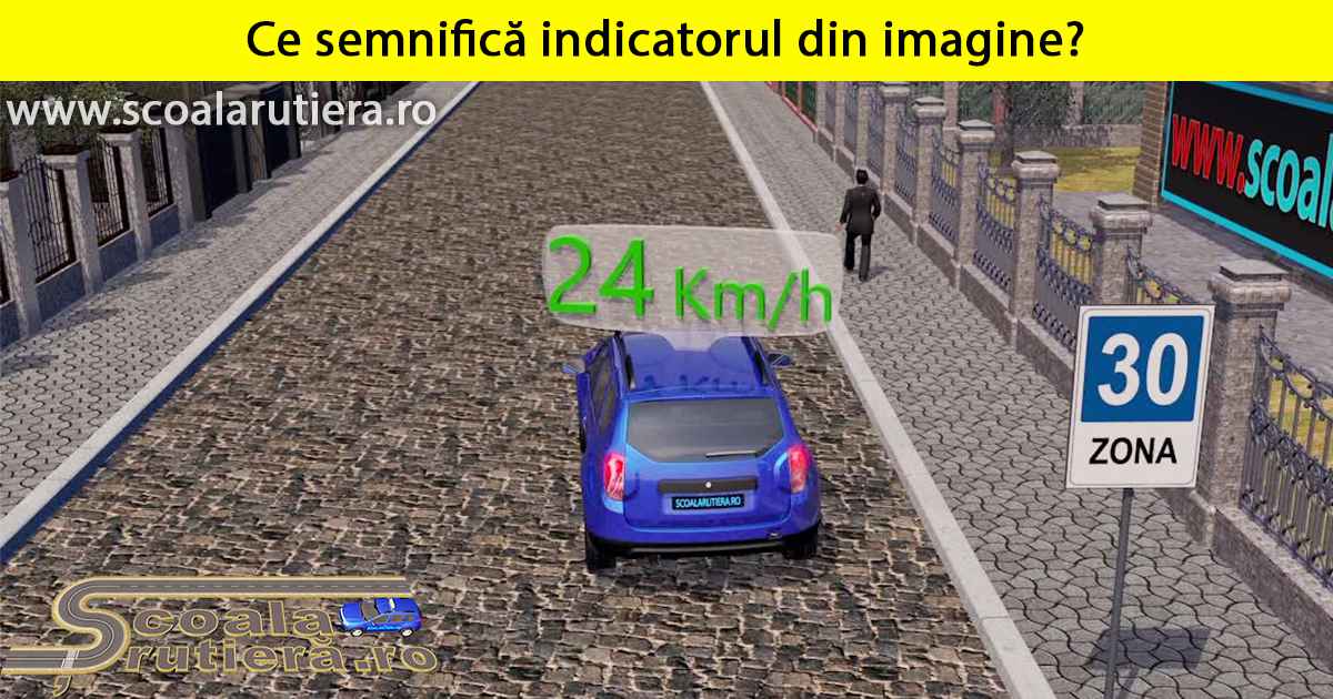 Chestionare DRPCIV cat B: Ce semnifică indicatorul din imagine?