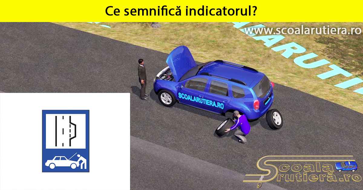 Chestionare DRPCIV cat B: Indicatorul rutier alăturat semnifică: