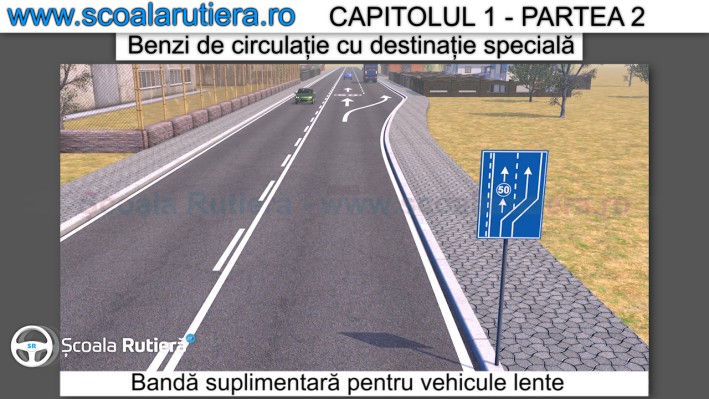 semnalizare banda vehicule lente