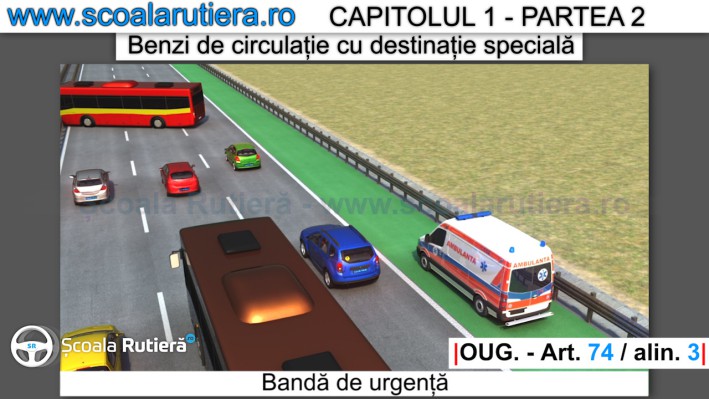 autovehicule cu regim prioritar pe banda de urgenta