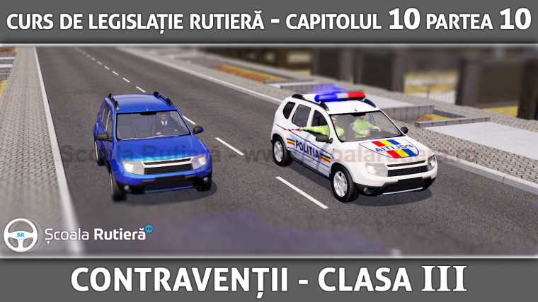 Codul Rutier - Contravenții clasa 3