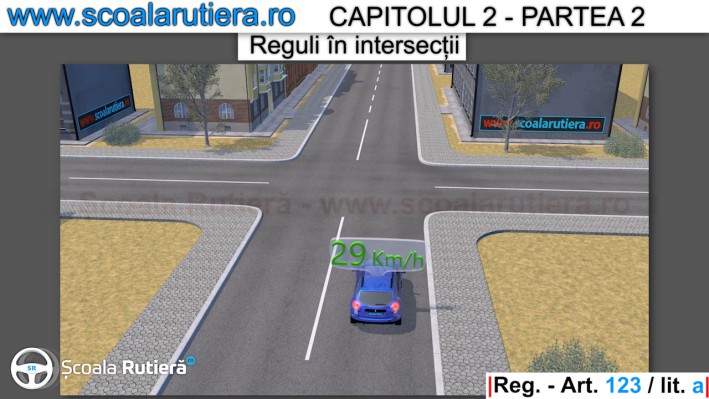 reducerea vitezei la intersectiile nedirijate