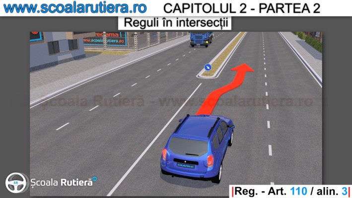 ocolirea obstacolelor din zona mediana se face prin partea dreapta