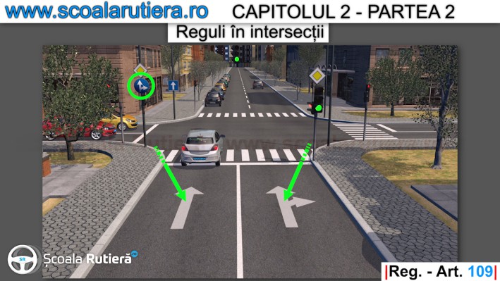 matcaje si indicatoare de obligare in inainte de intersectii