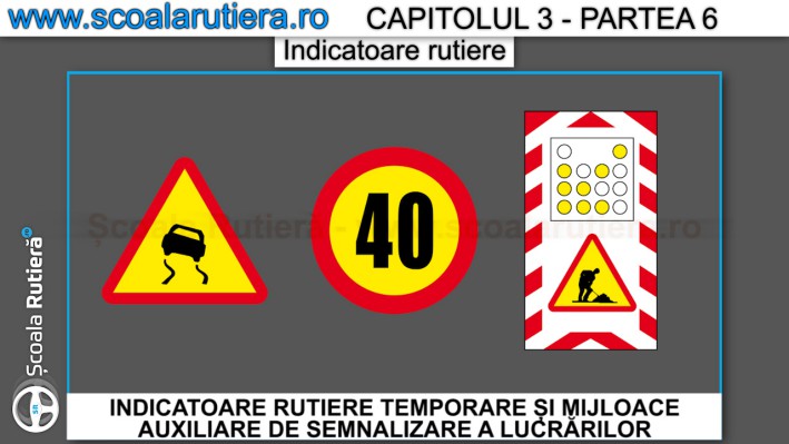 indicatoare temporare si mijloace de semnalizare a lucrarilor