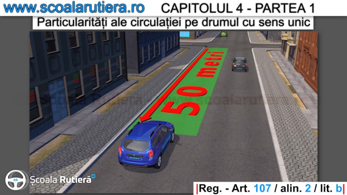 incadrare pe banda din stanga la virajul catre stanga la intersectiile cu sens unic