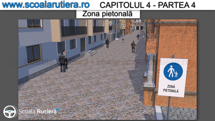 circulatia in zona pietonala