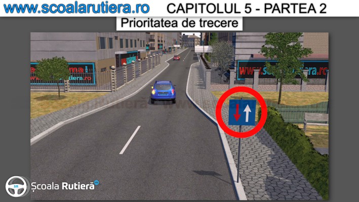 prioritate fata de circulatia din sens invers