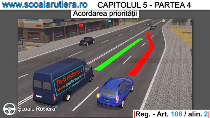 cine acorda prioritate in cazul in care banda se termina