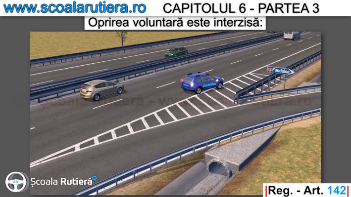 oprirea este interzisa pe autostrada